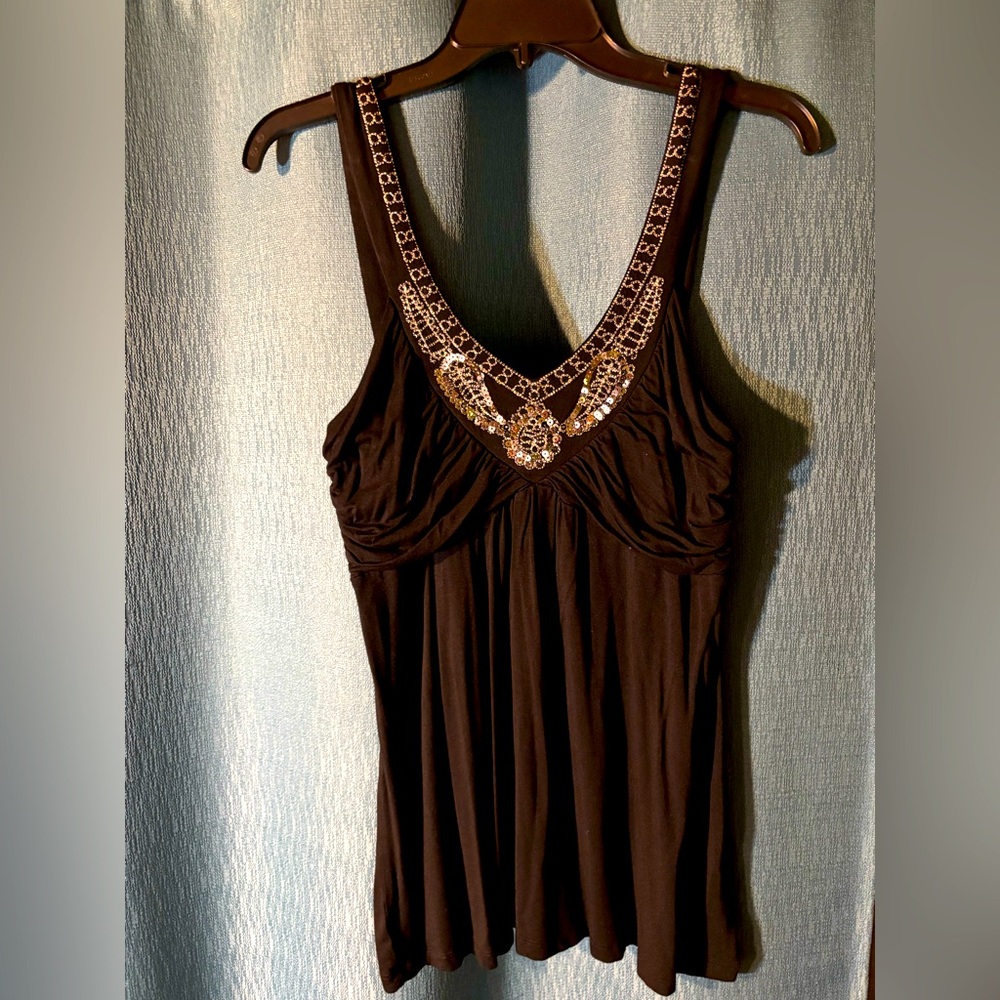 Vintage Cable & Gauge Black sequin top